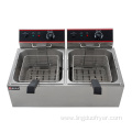 commercial restaurant kitchen equipment 11L dual cylinder electric deep fryer